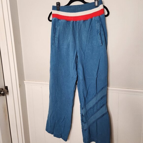 FREE PEOPLE Blue Early Riser Track Pants - Picture 1 of 7